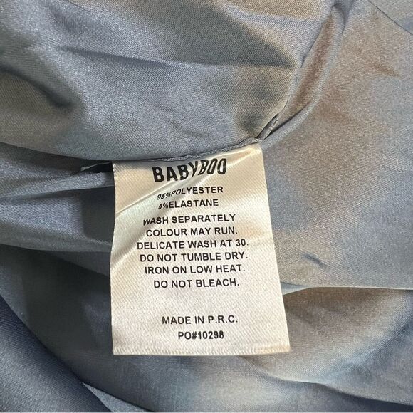 Babyboo Juliene Satin Maxi Dress in Dusty Blue NEW Size Medium - Picture 12 of 13